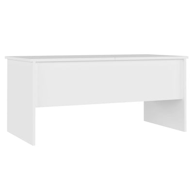 Sohvapöytä valkoinen 102x50,5x46,5 cm tekninen puu
