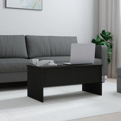 Sohvapöytä musta 102x50,5x46,5 cm tekninen puu