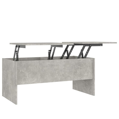 Sohvapöytä betoninharmaa 102x50,5x46,5 cm tekninen puu