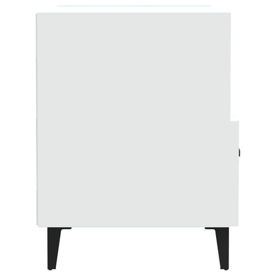 Valkoinen yöpöydät Clinton (2 kpl puinen)