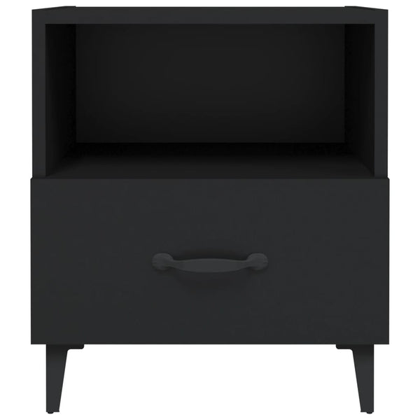 Yöpöytä musta tekninen puu