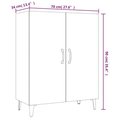 Senkki betoninharmaa 70x34x90 cm tekninen puu