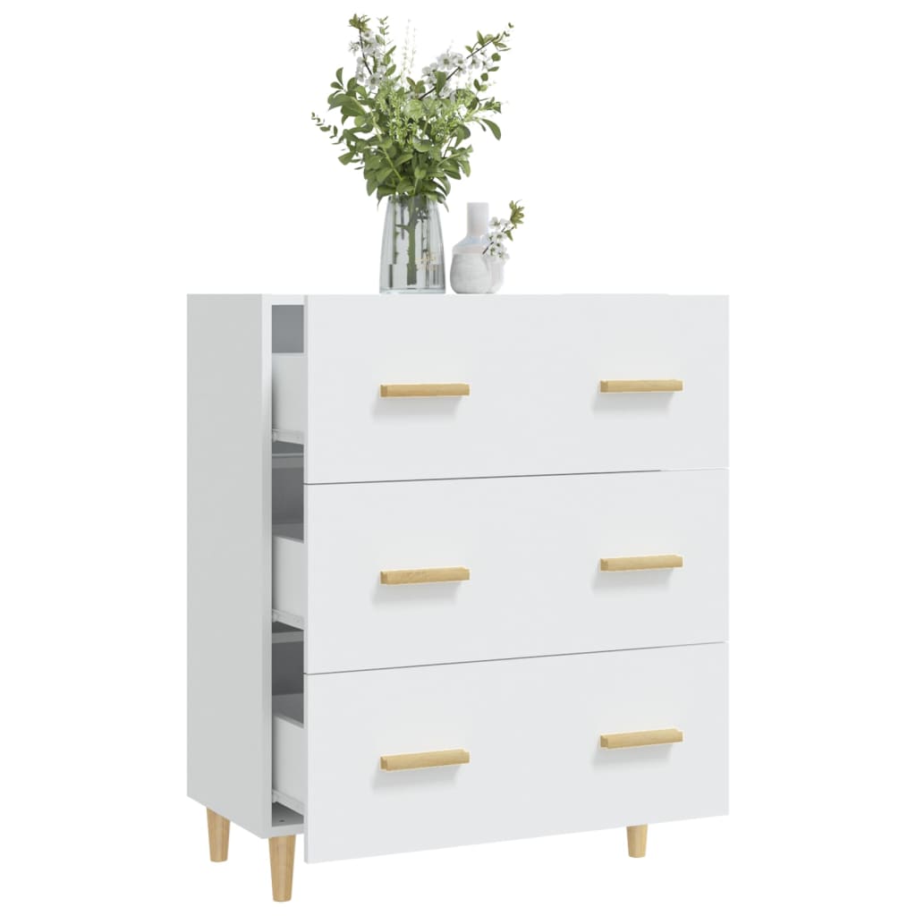 Valkoinen senkki Ersilica 70x34x90cm (puinen)