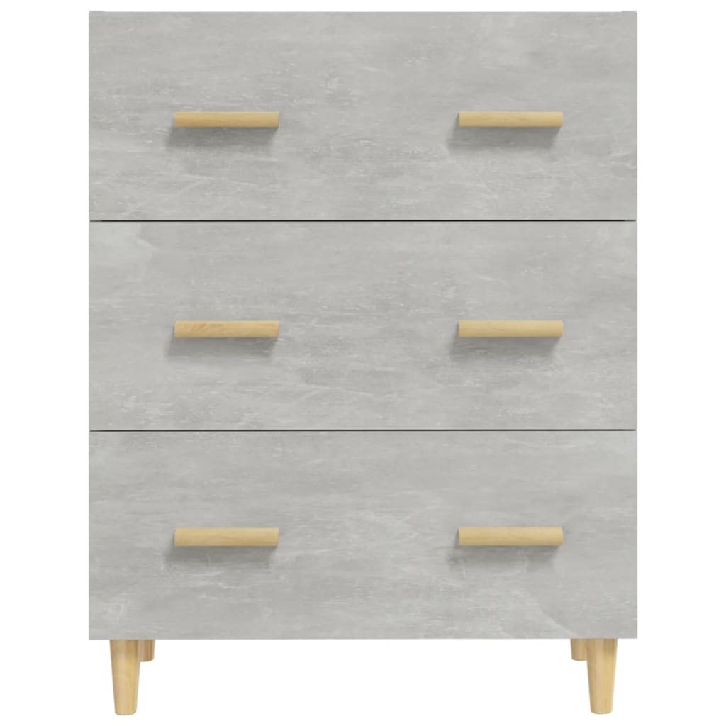 Betoninharmaa senkki Ersilica 70x34x90cm (puinen)