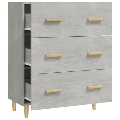 Senkki betoninharmaa 70x34x90 cm tekninen puu