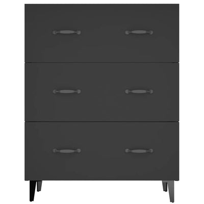 Senkki musta 69,5x34x90 cm tekninen puu
