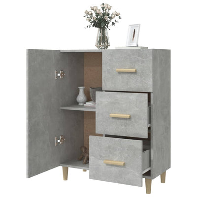 Senkki betoninharmaa 69,5x34x90 cm tekninen puu