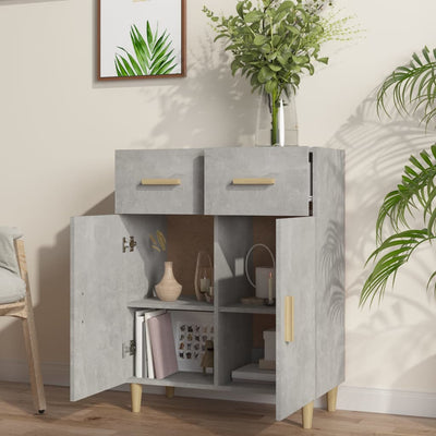 Senkki betoninharmaa 69,5x34x89 cm tekninen puu