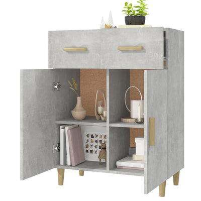 Senkki betoninharmaa 69,5x34x89 cm tekninen puu