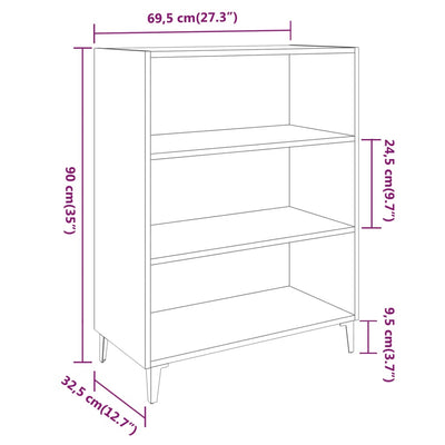 Senkki betoninharmaa 69,5x32,5x90 cm tekninen puu