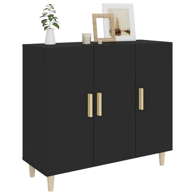 Senkki musta 90x34x80 cm tekninen puu