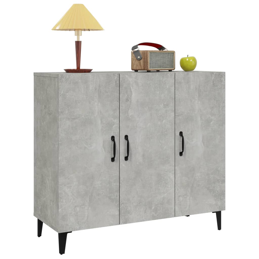 Betoninharmaa senkki Anelice 90x34x80cm (puinen)
