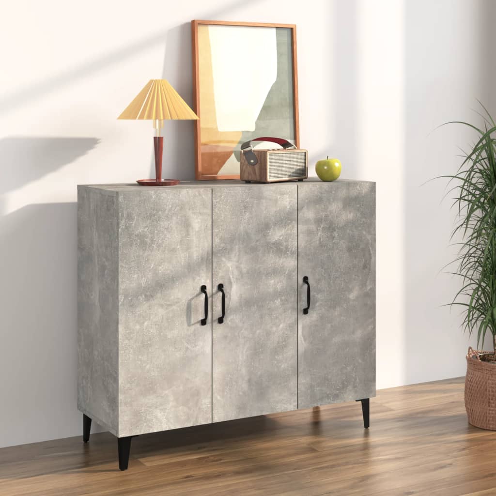 Betoninharmaa senkki Anelice 90x34x80cm (puinen)