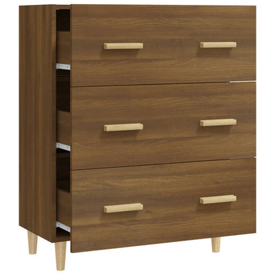 Senkki ruskea tammi 70x34x90 cm tekninen puu