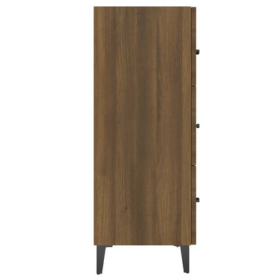 Senkki ruskea tammi 69,5x34x90 cm tekninen puu