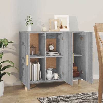 Senkki harmaa Sonoma 90x34x80 cm tekninen puu