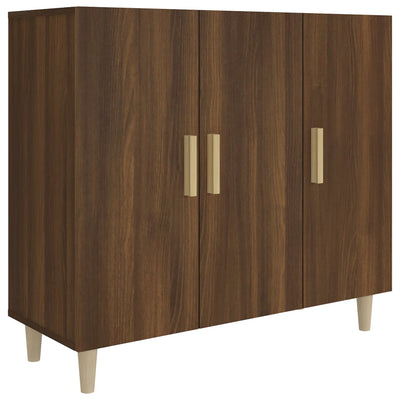 Senkki ruskea tammi 90x34x80 cm tekninen puu