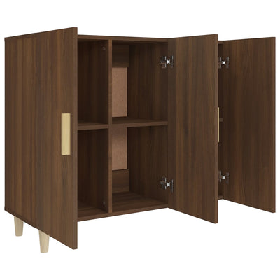 Senkki ruskea tammi 90x34x80 cm tekninen puu