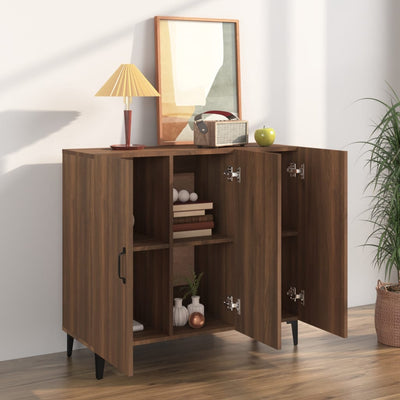 Senkki ruskea tammi 90x34x80 cm tekninen puu