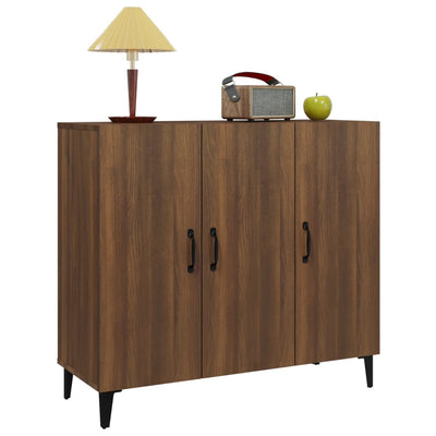 Senkki ruskea tammi 90x34x80 cm tekninen puu