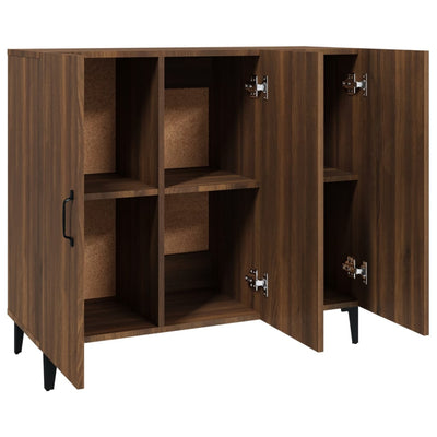 Senkki ruskea tammi 90x34x80 cm tekninen puu