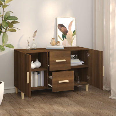 Senkki ruskea tammi 100x36x60 cm tekninen puu