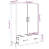Kaappi ruskea tammi 70x31x115 cm tekninen puu