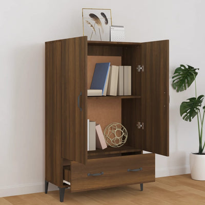 Kaappi ruskea tammi 70x31x115 cm tekninen puu