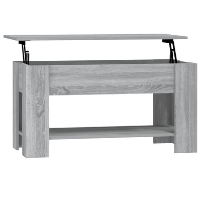 Sohvapöytä harmaa Sonoma 101x49x52 cm tekninen puu