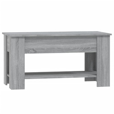Sohvapöytä harmaa Sonoma 101x49x52 cm tekninen puu