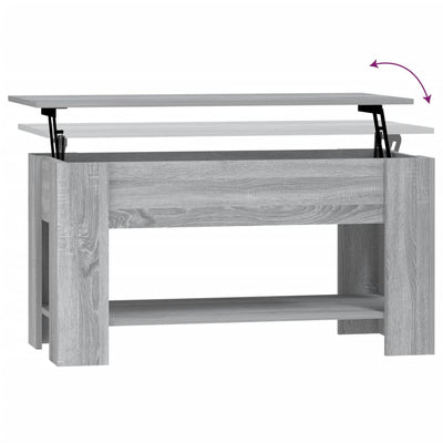 Sohvapöytä harmaa Sonoma 101x49x52 cm tekninen puu