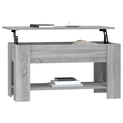 Sohvapöytä harmaa Sonoma 101x49x52 cm tekninen puu