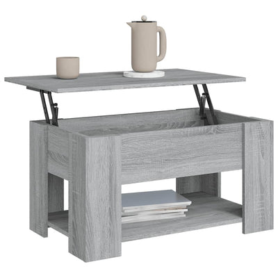 Sohvapöytä harmaa Sonoma 79x49x41 cm tekninen puu