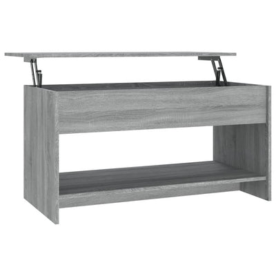Sohvapöytä harmaa Sonoma 102x50x52,5 cm tekninen puu