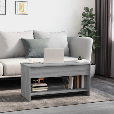 Sohvapöytä harmaa Sonoma 102x50x52,5 cm tekninen puu