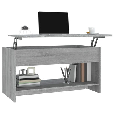 Sohvapöytä harmaa Sonoma 102x50x52,5 cm tekninen puu