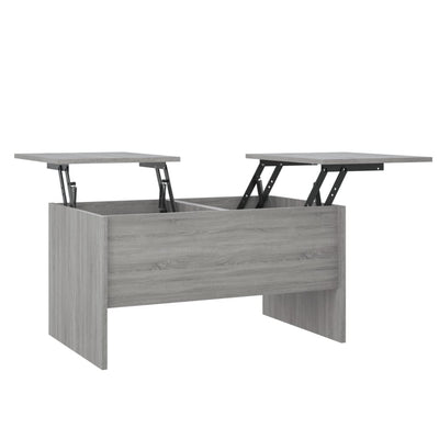 Sohvapöytä harmaa Sonoma 80x50x42,5 cm tekninen puu