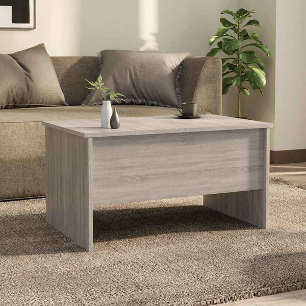 Sohvapöytä harmaa Sonoma 80x50x42,5 cm tekninen puu