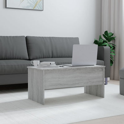 Sohvapöytä harmaa Sonoma 102x50,5x46,5 cm tekninen puu
