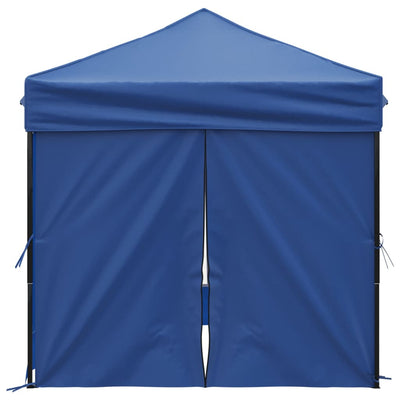 Kokoontaittuva juhlateltta sivuseinillä sininen 2x2 m