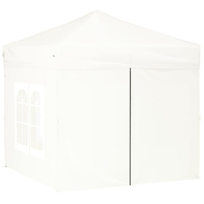 Kokoontaittuva juhlateltta sivuseinillä valkoinen 2x2 m