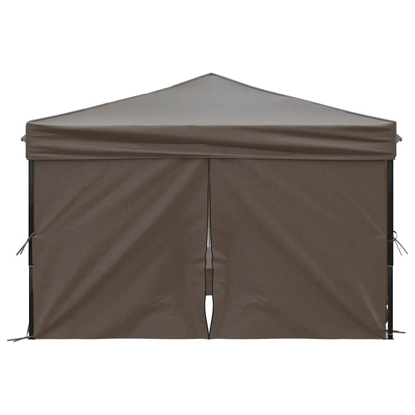 Taupe kokoontaittuva juhlateltta sivuseinillä Mefodie 3x3 m