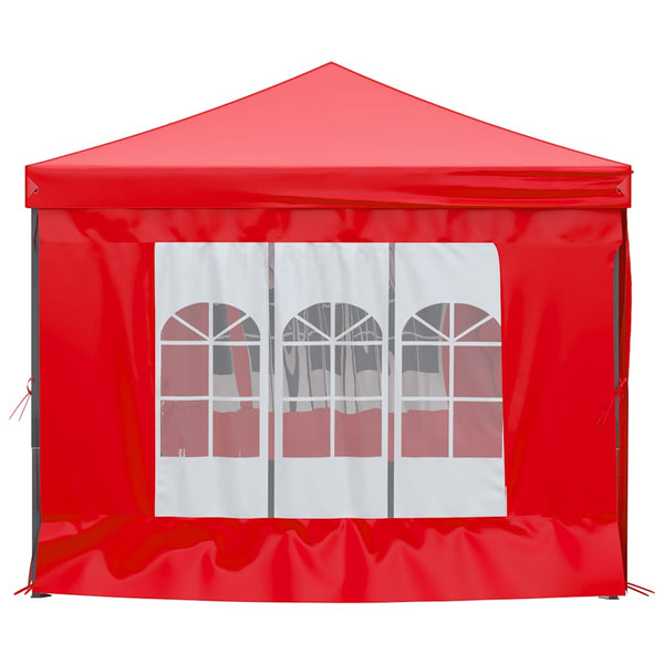 Punainen kokoontaittuva juhlateltta sivuseinillä Mefodie 3x6 m