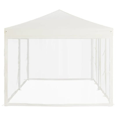 Kokoontaittuva juhlateltta sivuseinillä kerma 3x6 m