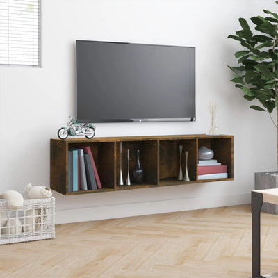 Kirjahylly / TV-taso savutammi 143x30x36 cm tekninen puu