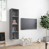 Kirjahylly / TV-taso harmaa Sonoma 143x30x36 cm tekninen puu