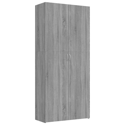 Kenkäkaappi harmaa Sonoma 80x35,5x180 cm tekninen puu
