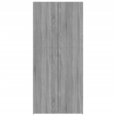 Kenkäkaappi harmaa Sonoma 80x35,5x180 cm tekninen puu