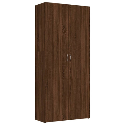 Kenkäkaappi ruskea tammi 80x35,5x180 cm tekninen puu