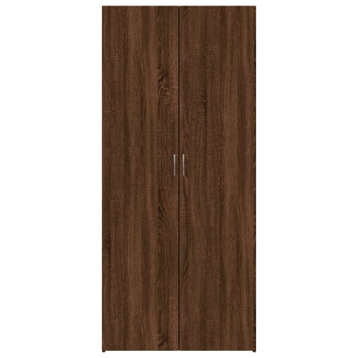 Kenkäkaappi ruskea tammi 80x35,5x180 cm tekninen puu
